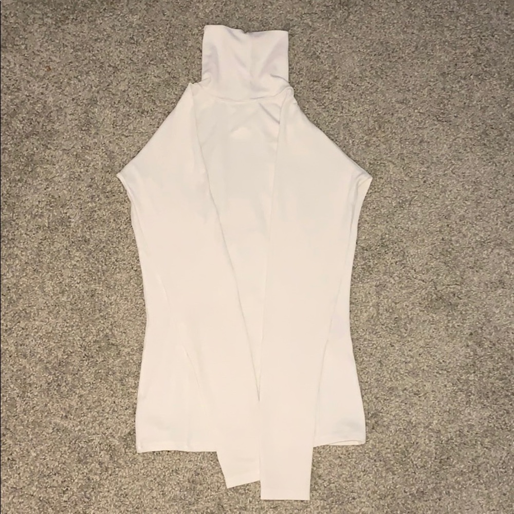 A white turtle neck